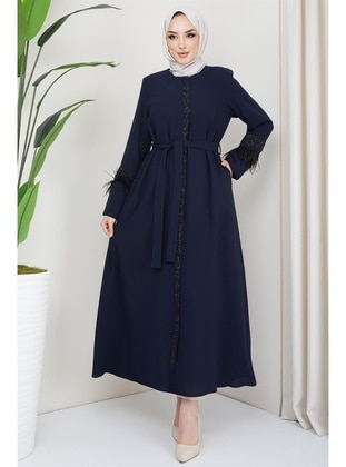 Navy Blue - Abaya - Hafsa Mina