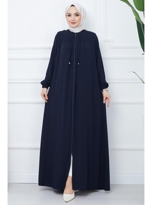 Navy Blue - Abaya - Hafsa Mina