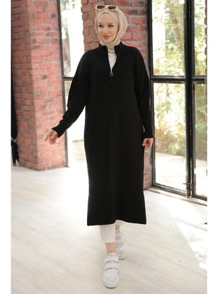 Black - Knit Tunics - Hafsa Mina