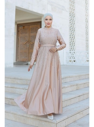 Camel - Modest Evening Dress - Hakimoda