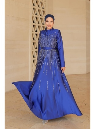 Saxe Blue - Modest Evening Dress - Hakimoda