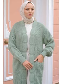 Mint Green - Knit Cardigan