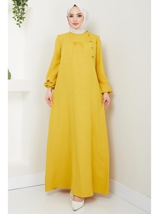 Mustard - Modest Dress - Hafsa Mina