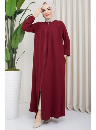 Burgundy - Abaya - Hafsa Mina