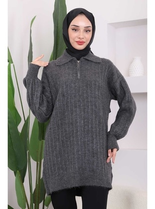 Anthracite - Knit Tunics - İmaj Butik