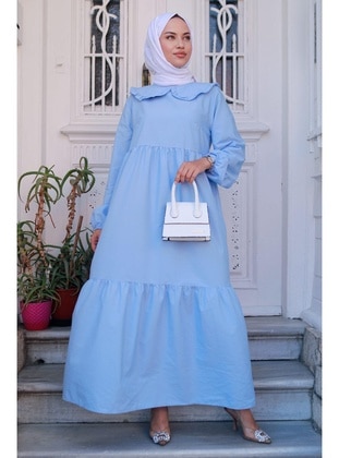 Baby Blue - Modest Dress - Hafsa Mina