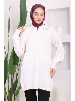 Beige - Knit Tunics - İmaj Butik