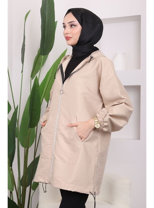 Beige - Trench Coat - İmaj Butik