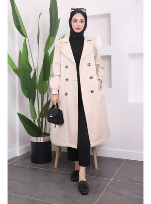 Beige - Trench Coat - İmaj Butik