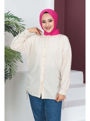 Beige - Blouses - İmaj Butik