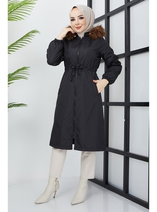 Black - Puffer Jackets - Hafsa Mina