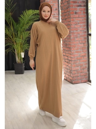 Camel - Modest Dress - Hafsa Mina