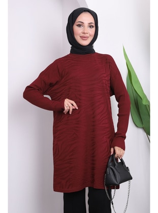 Burgundy - Knit Tunics - İmaj Butik