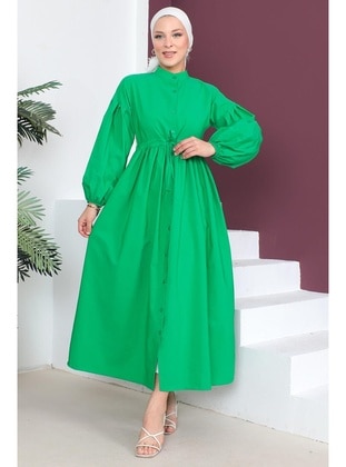 Green - Modest Dress - Hafsa Mina