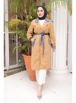 Camel - Unlined - Trench Coat - İmaj Butik