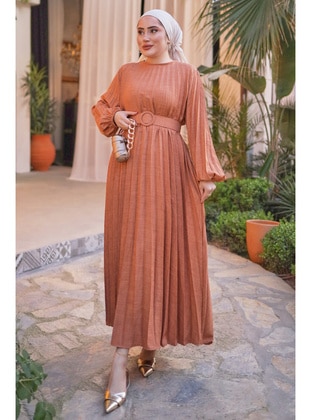 Camel - Unlined - Modest Dress - İmaj Butik