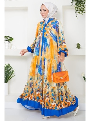 Blue - Modest Dress - Hafsa Mina