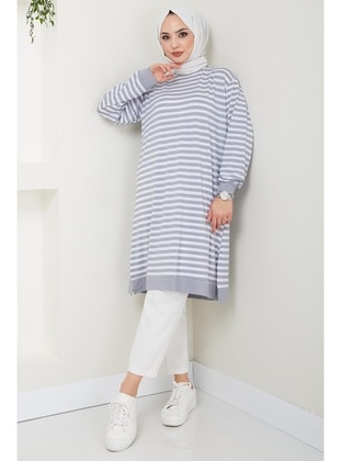 Grey - Tunic - Hafsa Mina