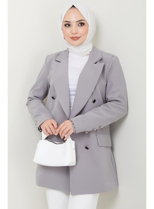 Grey - Jacket - Hafsa Mina