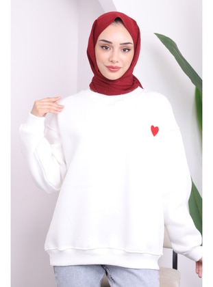 Ecru - Sweat-shirt - İmaj Butik