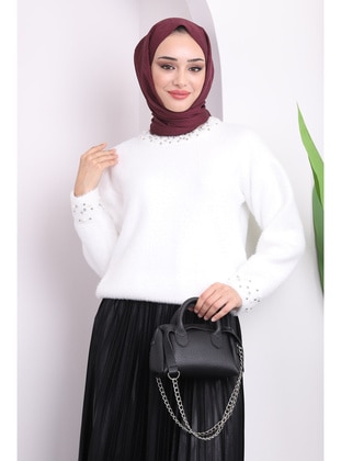 Ecru - Knit Sweaters - İmaj Butik