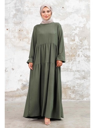 Khaki - Modest Dress - Bestenur