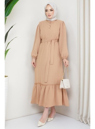 Camel - Modest Dress - Hafsa Mina