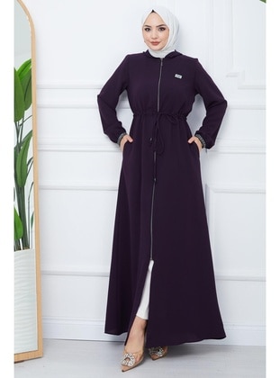 Maroon - Abaya - Hafsa Mina