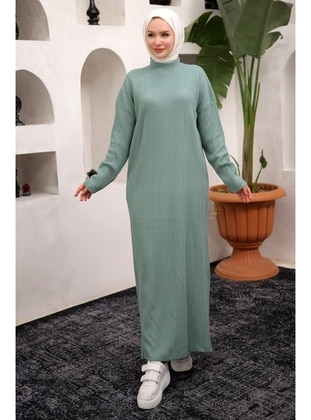 Mint Green - Modest Dress - Hafsa Mina