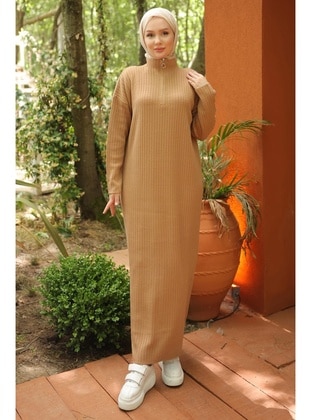 Camel - Modest Dress - Hafsa Mina