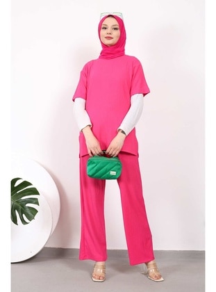 Fuchsia - Unlined - Suit - İmaj Butik