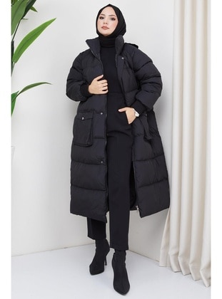 Black - Puffer Jackets - Hafsa Mina