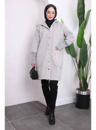 Grey - Unlined - Puffer Jackets - İmaj Butik