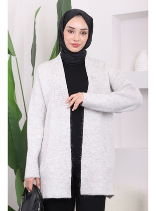 Grey - Knit Cardigan - İmaj Butik