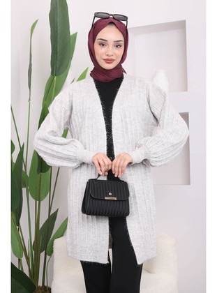 Grey - Knit Cardigan - İmaj Butik