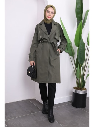 Khaki - Trench Coat - İmaj Butik