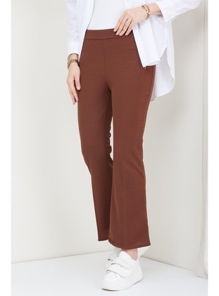 Brown - Pants - Hafsa Mina