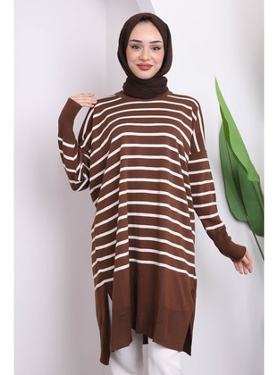 Brown - Knit Tunics - İmaj Butik