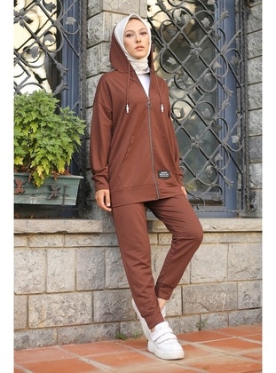 İmaj Butik Brown Tracksuit Set