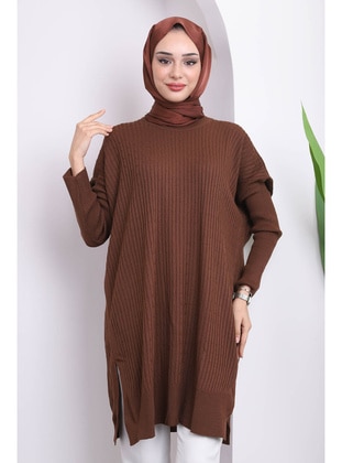 Brown - Knit Tunics - İmaj Butik