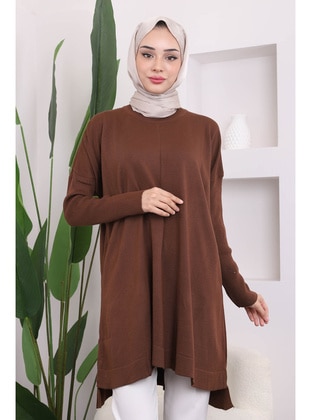 Brown - Knit Tunics - İmaj Butik