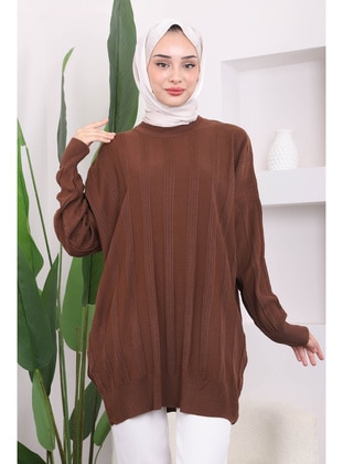 Brown - Knit Tunics - İmaj Butik