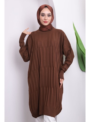 Brown - Knit Tunics - İmaj Butik