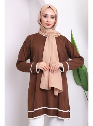 Brown - Knit Tunics - İmaj Butik