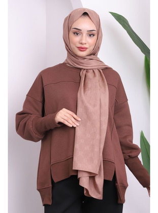 Brown - Sweat-shirt - İmaj Butik