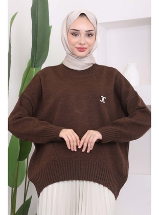 Brown - Knit Sweaters - İmaj Butik