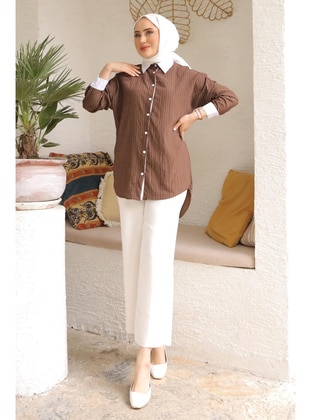 Brown - Blouses - İmaj Butik