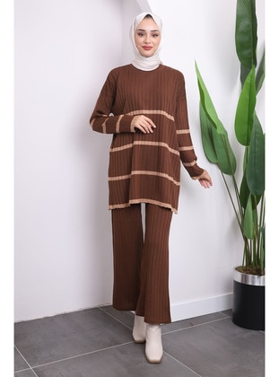 Brown - Knit Suits - İmaj Butik