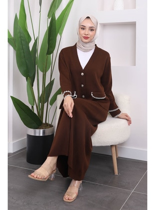 Brown - Knit Suits - İmaj Butik