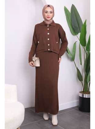 Brown - Knit Dresses - İmaj Butik